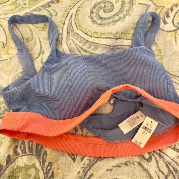Aerie Jacquard High Cut Cheeky Swim Bottom Blue and Orange Size Medium NWT - Picture 11 of 16
